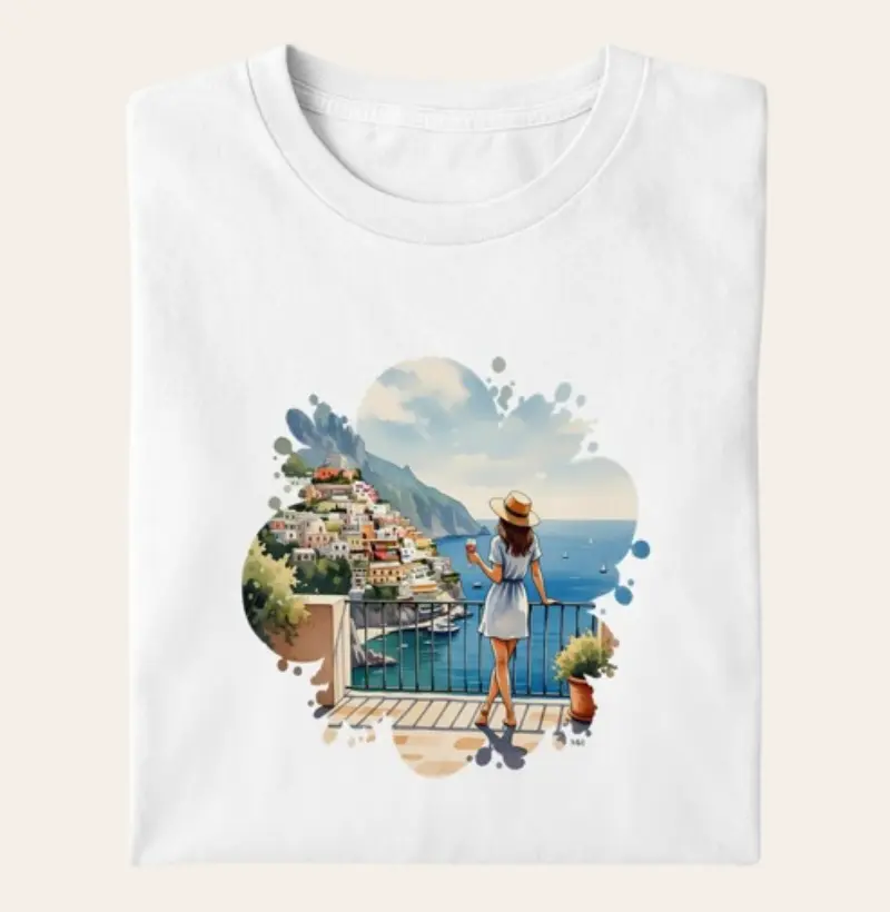 Camiseta Algodão Premium - Charme de Capri 