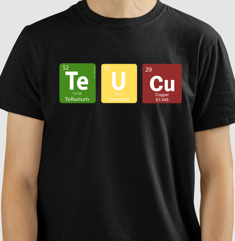 Camiseta elementos químicos