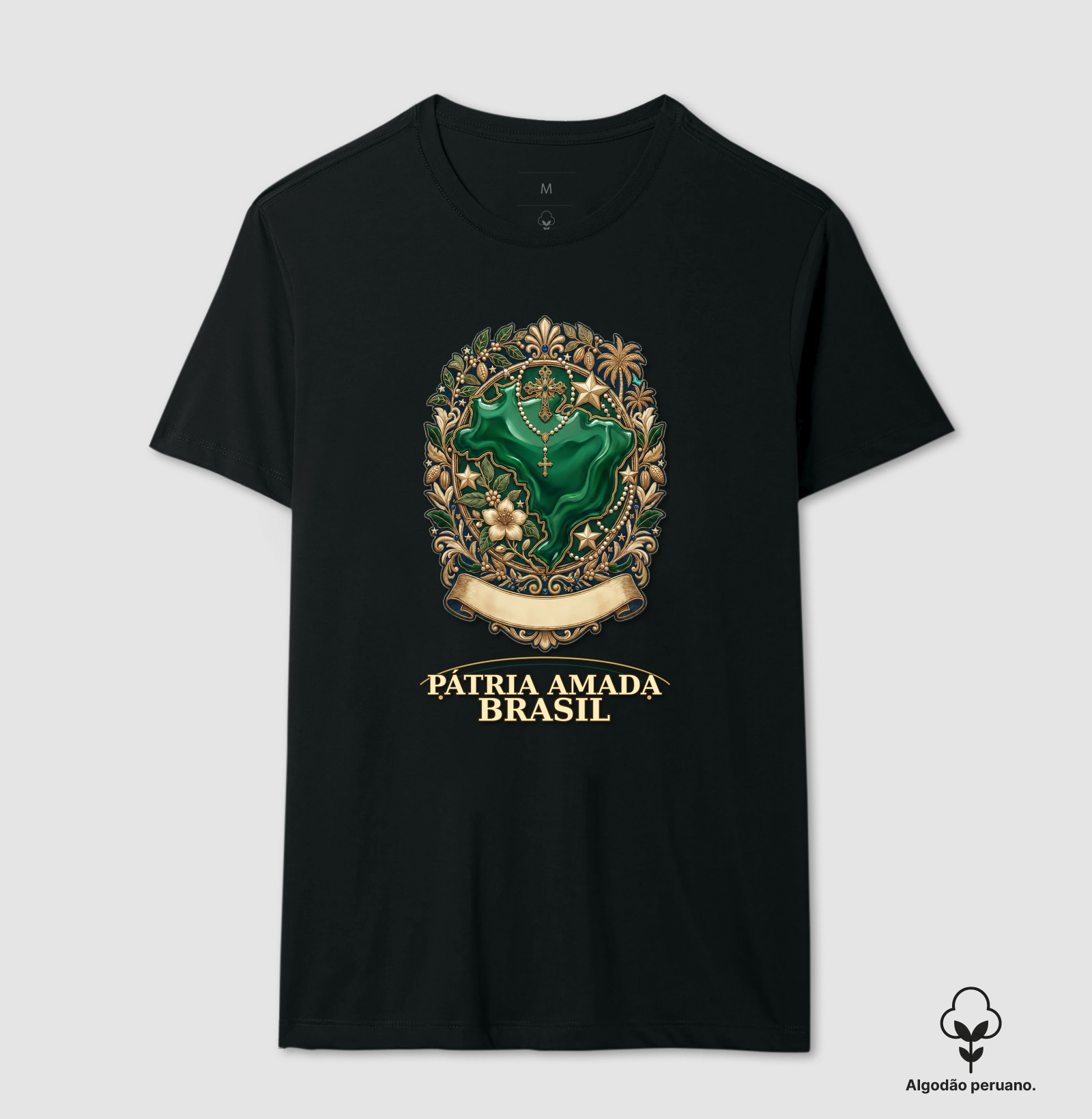 Pátria Amada Brasil - Camiseta Algodão Peruano