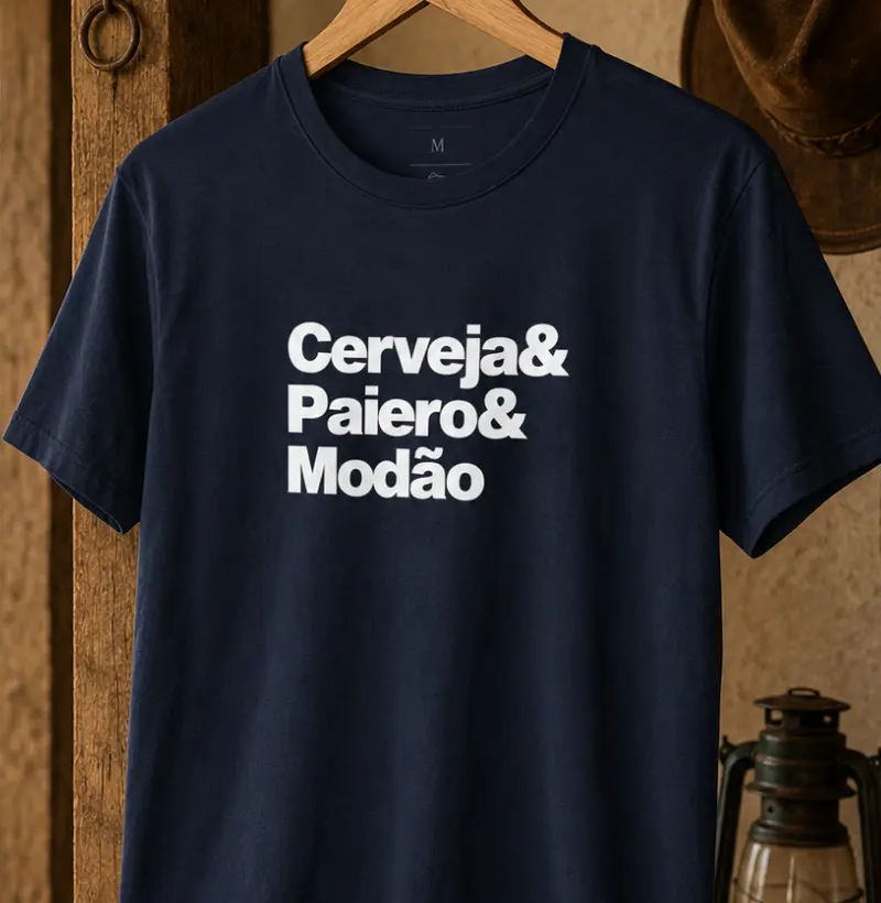 Cerveja& paiero& modão. - Camiseta