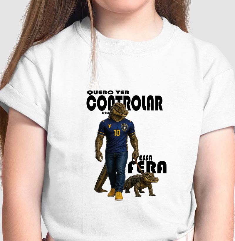 Especial Dia dos Pais (pet) - Camiseta Infantil Quero Ver Controlar Essa Fera