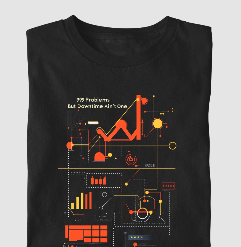 Camiseta "999 Problems, but downtime ain't One" T.I