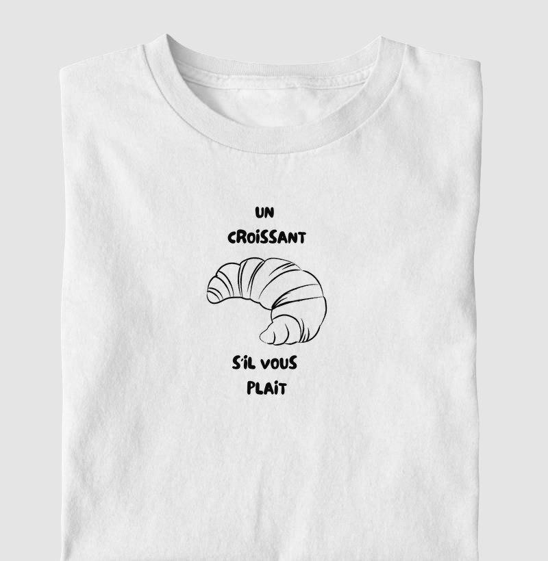 Camiseta Un Croissant Sil Vous Plait Black