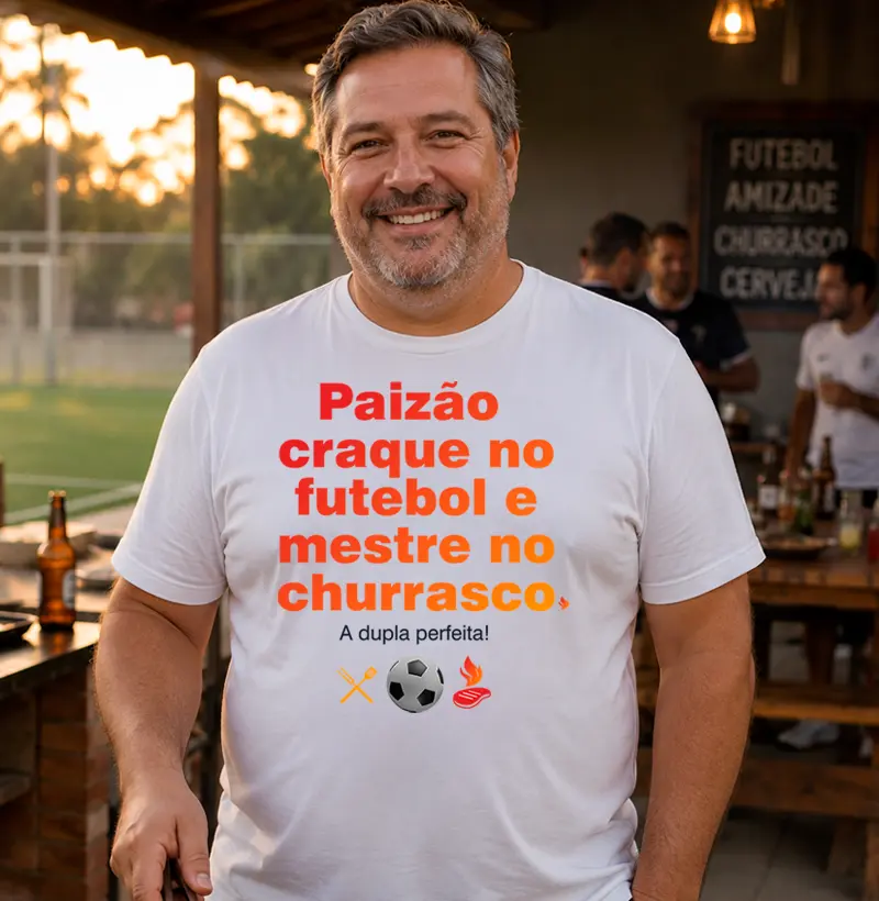 Pai mestre no Futebol e no Churrasco