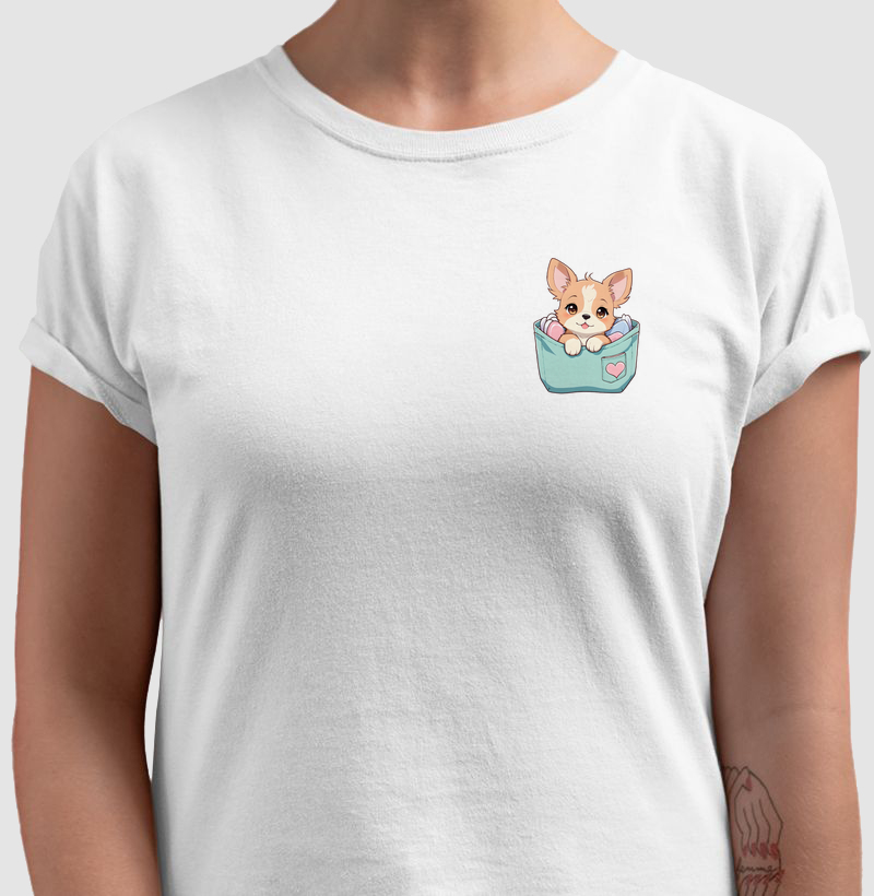 Camiseta Cachorrinho no Bolso