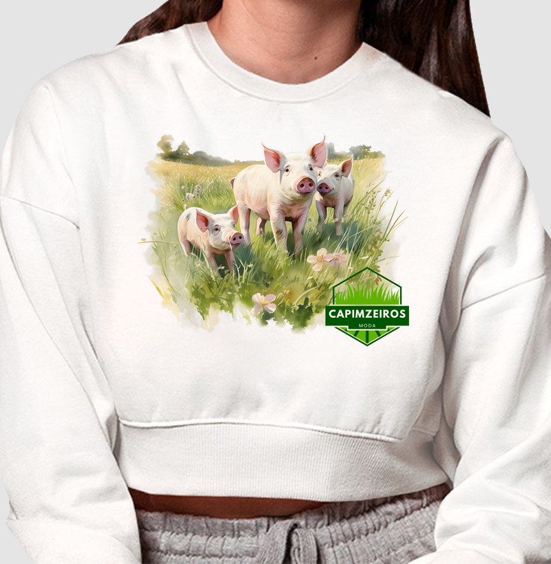 Cropped Moletom Capimzeiros - Porcos & Leitões 6