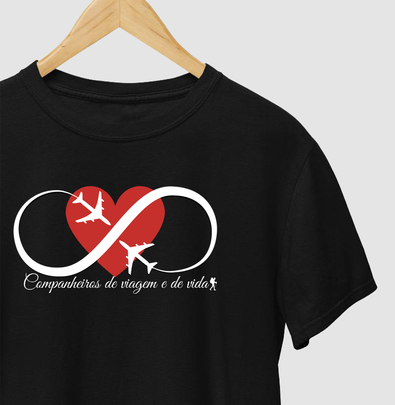 Camiseta Viagem em Casal Infinito Love Trip | Excursionista