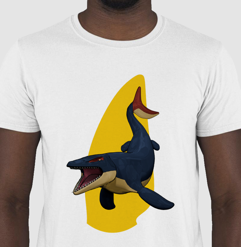 Camisa Algodão Estampada Mosassauro Premium Dinoloco