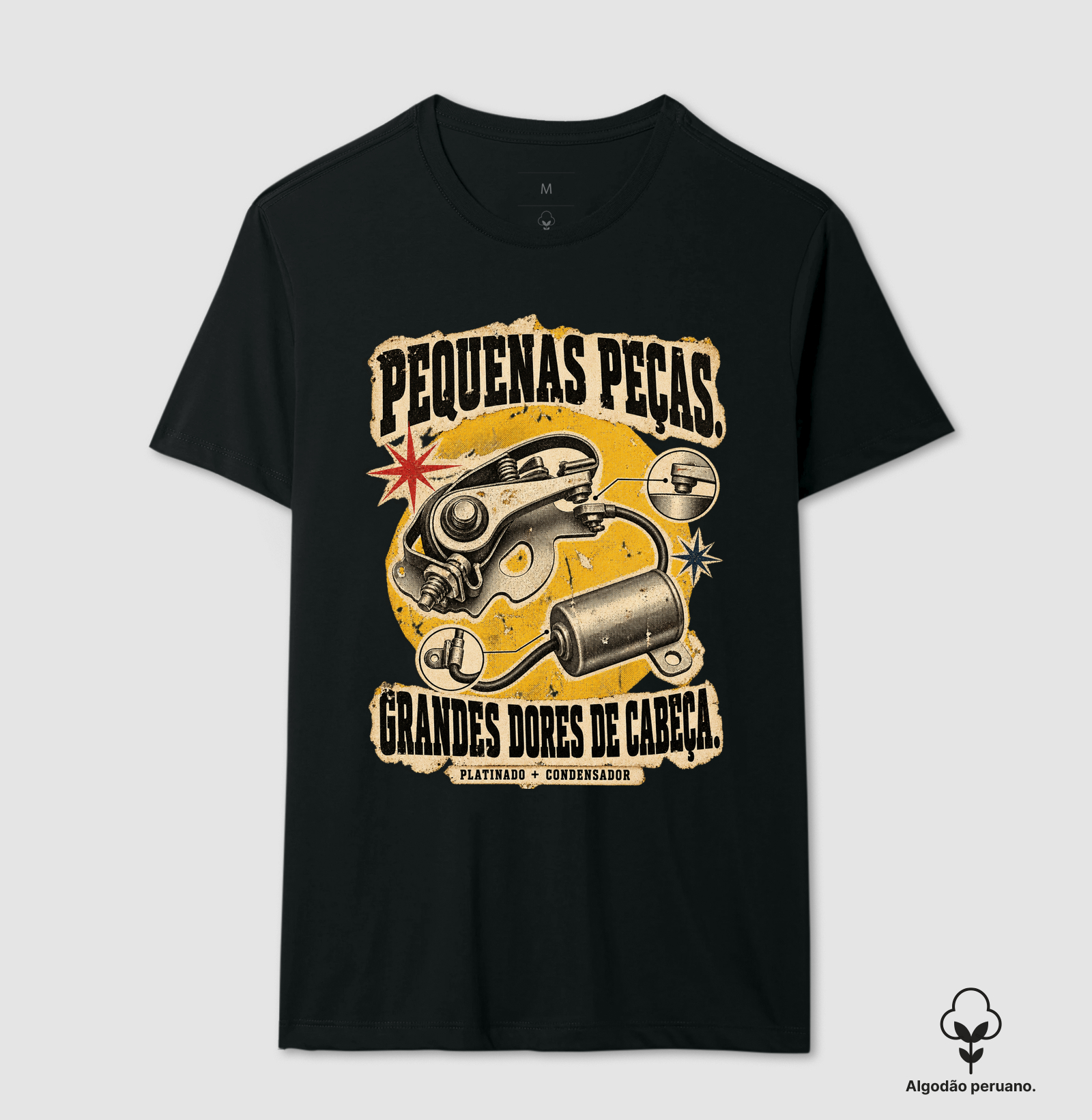 Condensador e Platinado - Camiseta Algodão Peruano