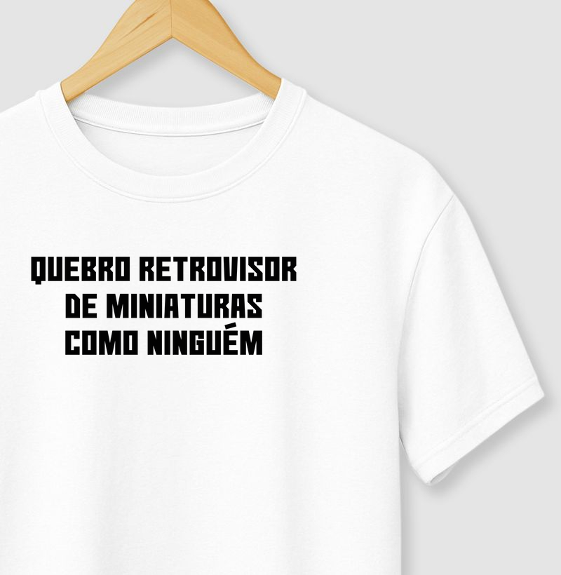 Camiseta estampada para colecionador de miniaturas