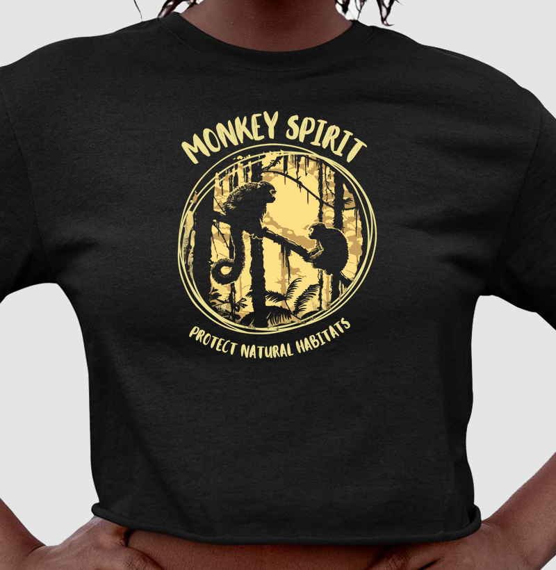 Cropped Monkey Spirit - Protect Natural Habitat II