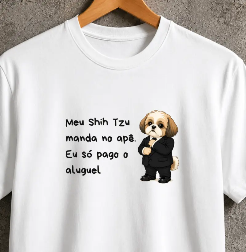Meu shih tzu manda no apê, eu só pago o aluguel 