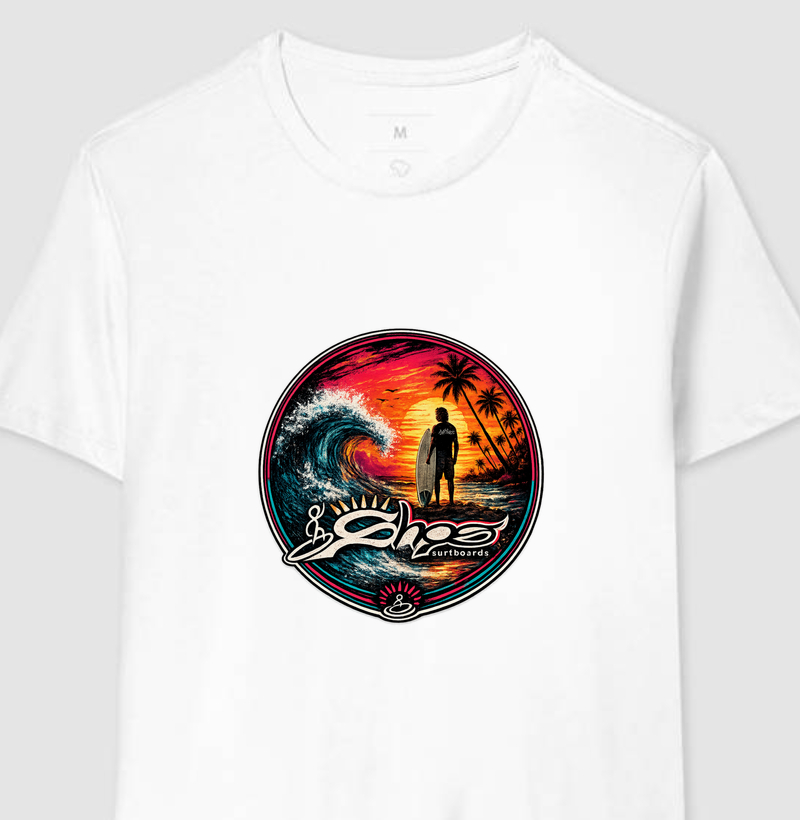camiseta surf paisagem