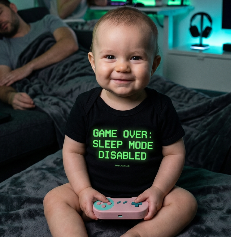 Body Bebê Game Over Sleep Mode Disabled | 100% Algodão | No Plan Club