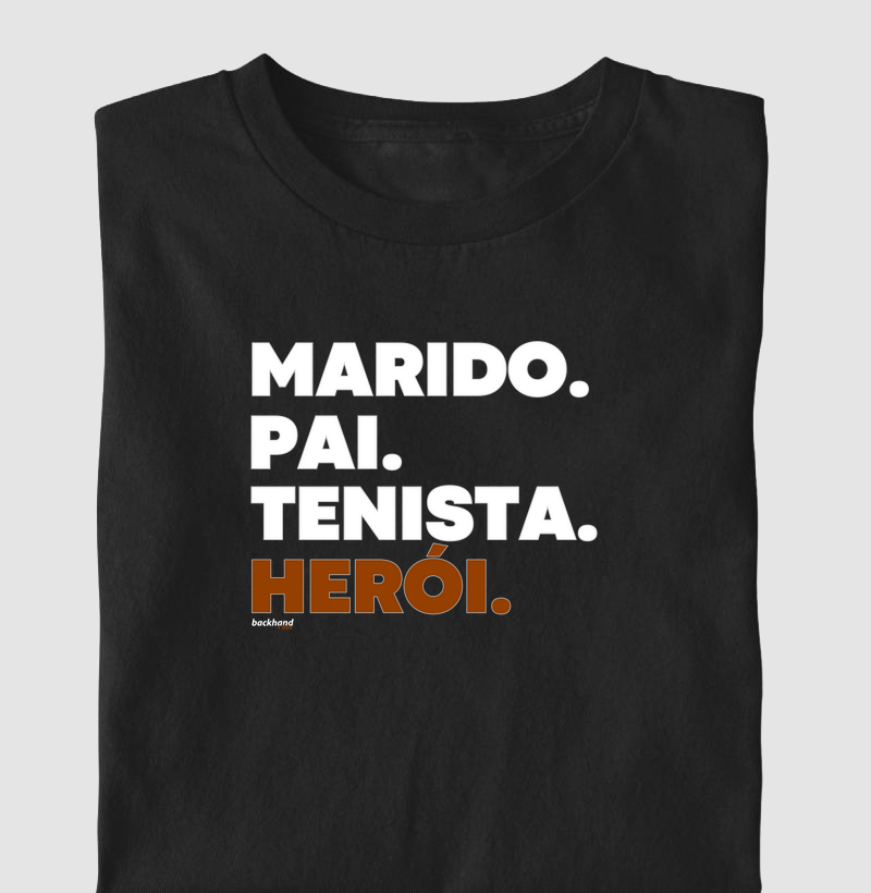 Marido. Pai. Tenista. Herói.