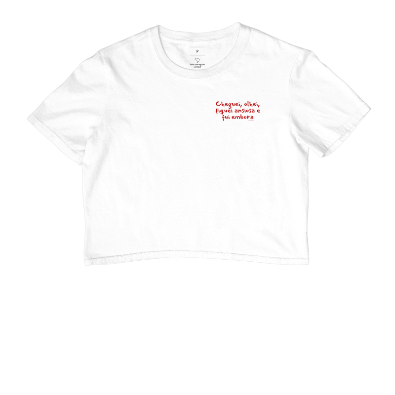 Cheguei, olhei, fiquei ansiosa e fui embora - Feminina