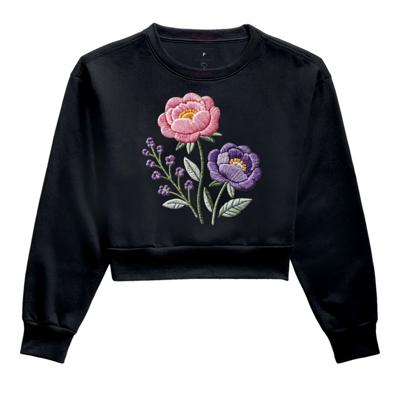 Flor em Harmonia - Cropped Moletom