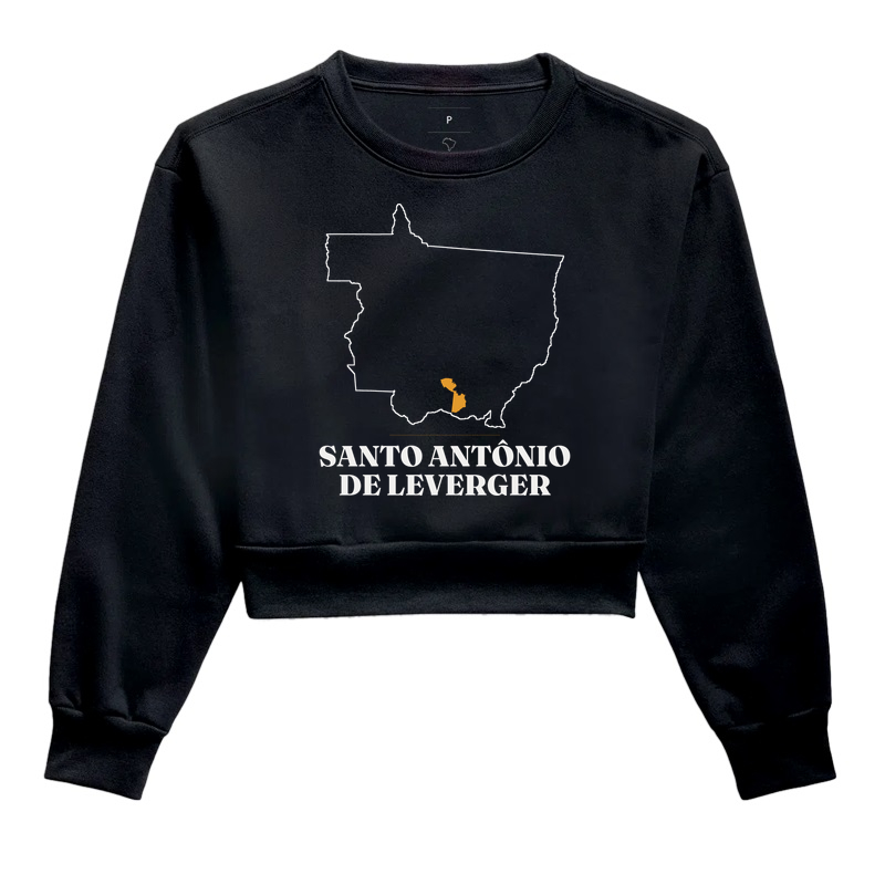 Santo Antônio de Leverger | Traço MT - Cropped Moletom