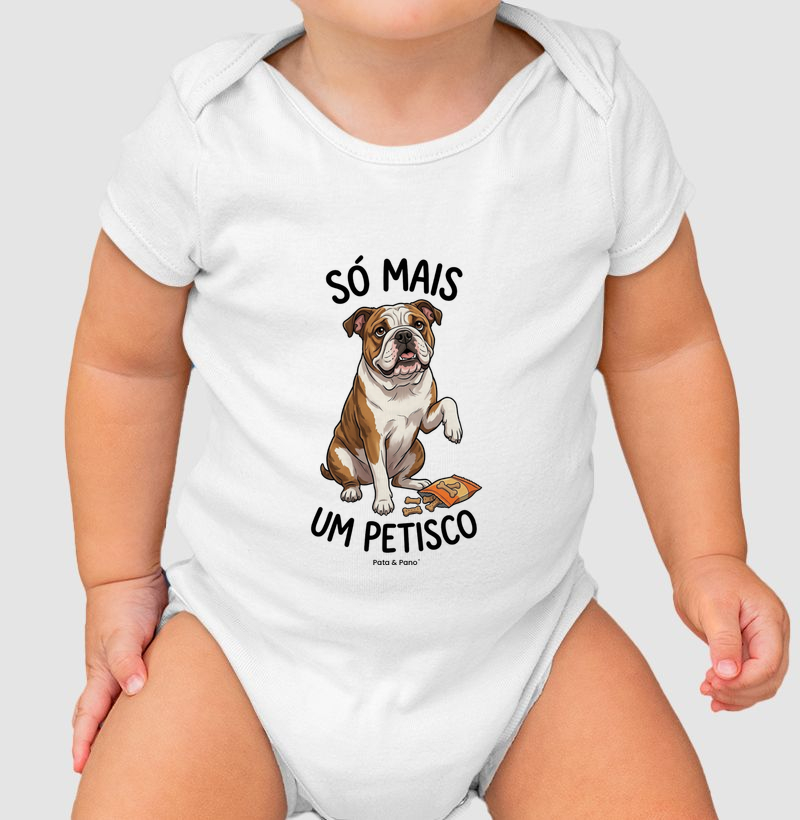 BODY BEBÊ BULLDOGUE INGLÊS PETISCO