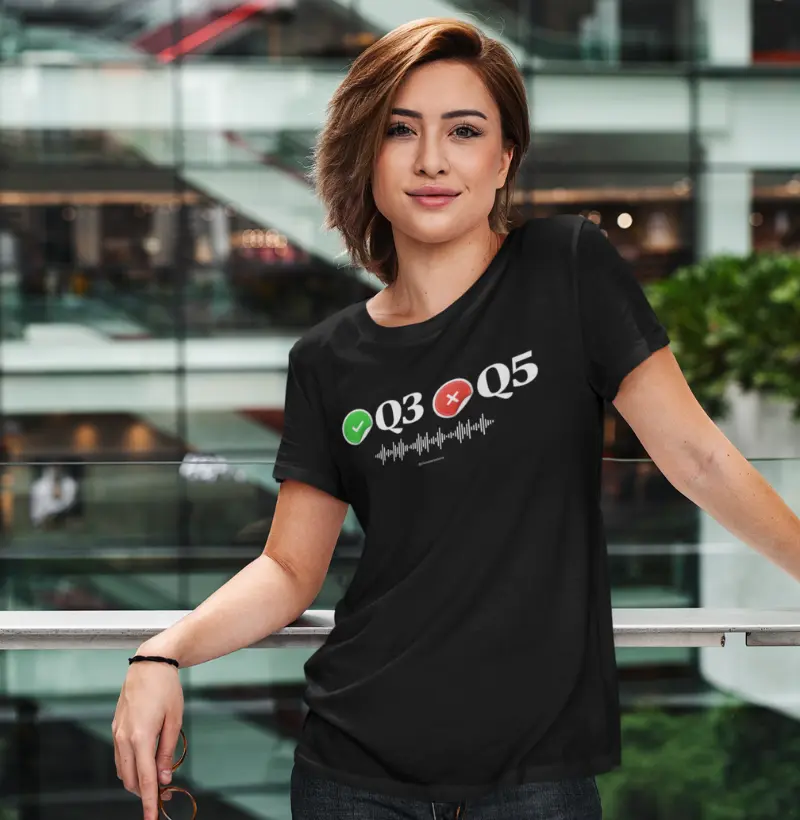 T-Shirt Preta Feminina - Q3