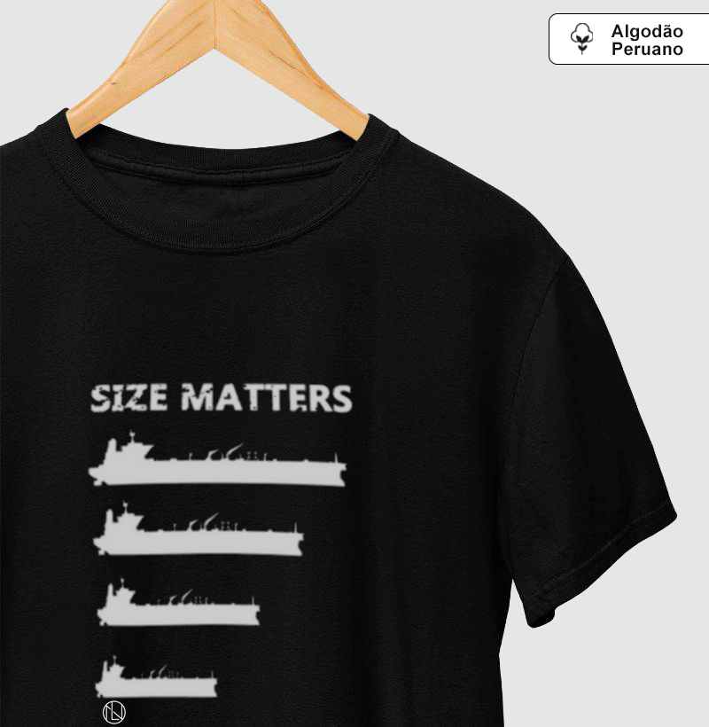 Camiseta algodão peruano Size Matters