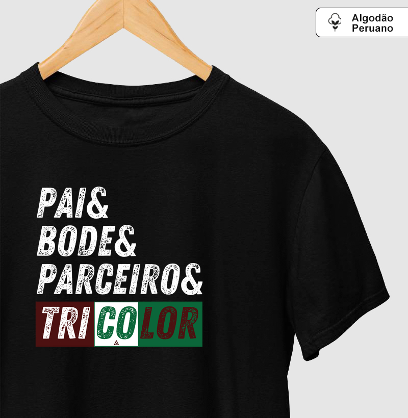 Camiseta Algodão Peruano Bode Tricolor Carioca- Mr. GADU