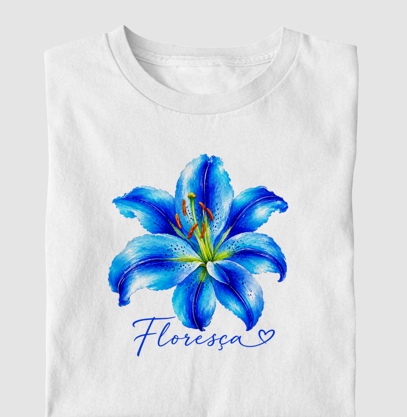 Camiseta Floresça Blue