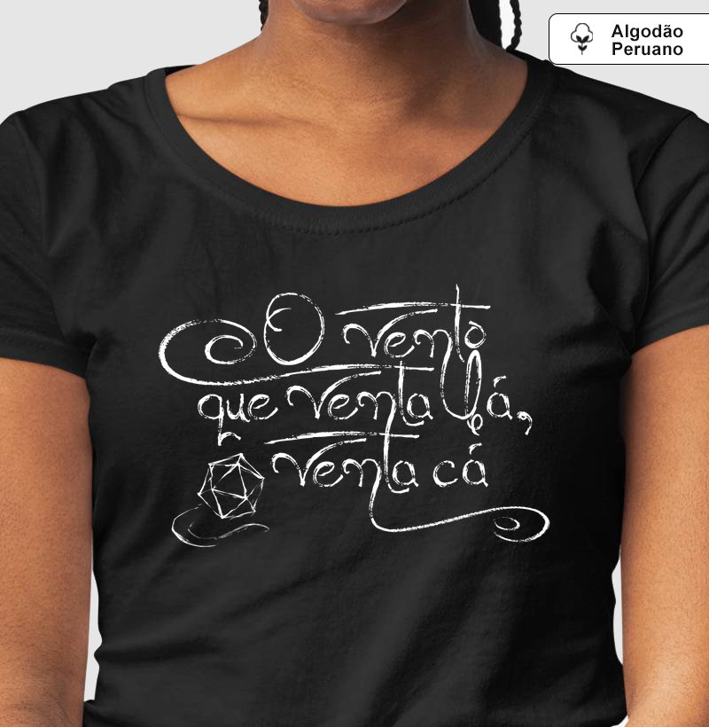 O Vento dá Voltas - Camiseta Algodão Peruano