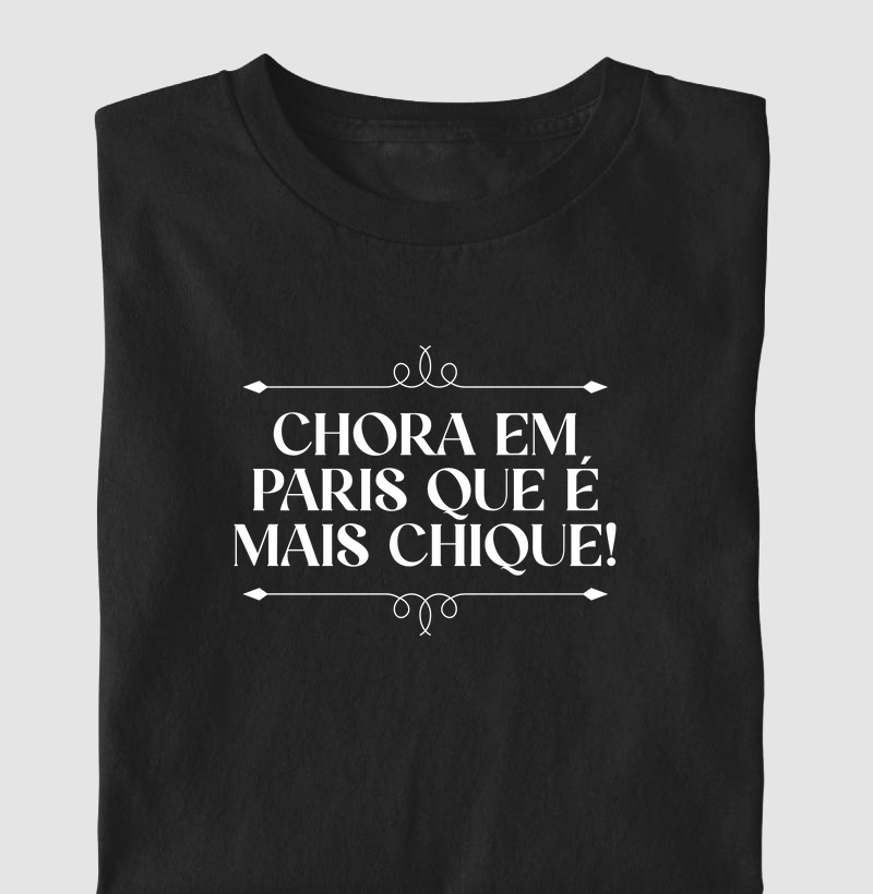 Chora em Paris que é mais chique!
