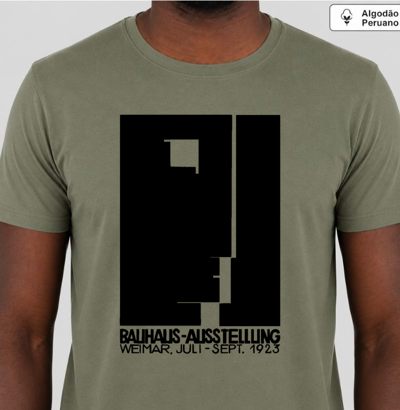 Camiseta Bauhaus Ausstellung Weimar 1923 Design Modernista | 100% Algodão Premium 