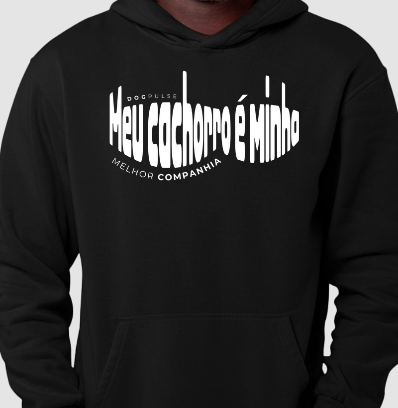 Hoodie Moletom Meu Cachorro é Minha Melhor Companhia Dog Pulse
