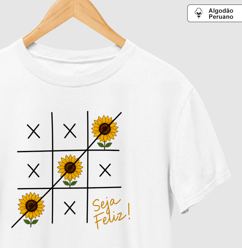 Camiseta Seja Feliz Girassol