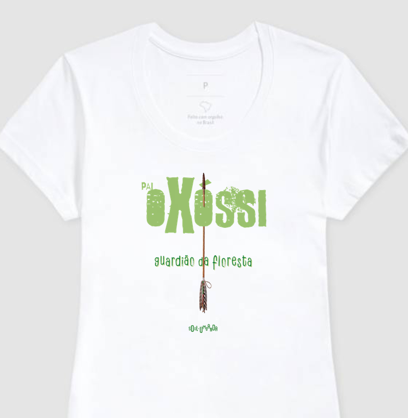 camiseta OXÓSSI guardião da floresta feminina