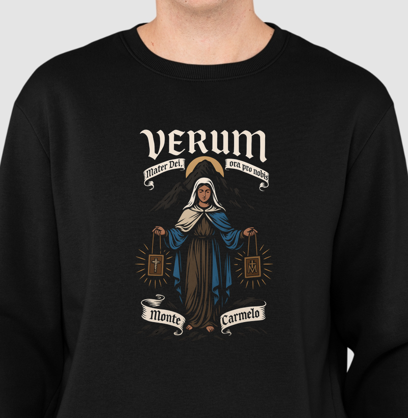 Suéter de moletom Nossa Senhora do Carmo