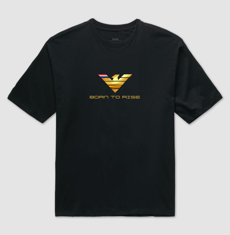 👑🦅 BORN TO RISE | A Grandeza de Quem Nasceu para Conquistar A estampa Born to Rise é uma verdadeira obra de arte que transmite poder, excelência e liderança. Com uma águia majestosa em dourado reluzente, símbolo universal de visão, liberdade e força, esta criação representa aqueles que não se contentam com o comum e estão sempre em busca de voos mais altos.