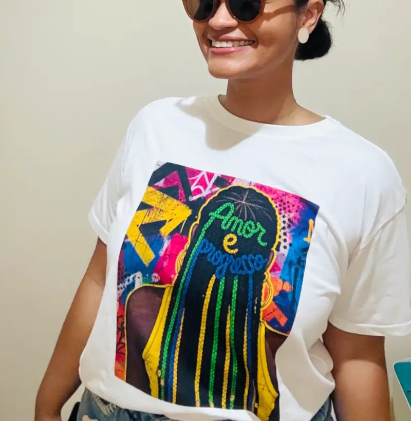 Camiseta Amor e Progresso