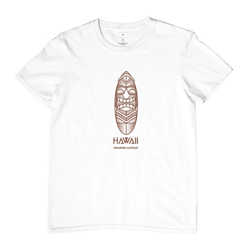 Camiseta Aimobaba Hawaii masculina branca