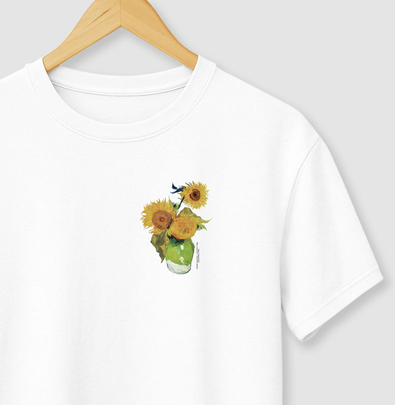 Vase With Three Sunflowers - Van Gogh (Minimalista)