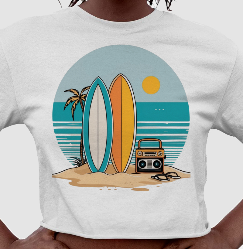 Cropped Surf Mixtape — Praia & Som | Posto80