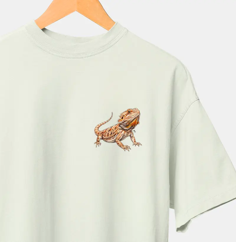 Répteis - Mini - Dragão-Barbudo - Oversized - Camiseta Oversized
