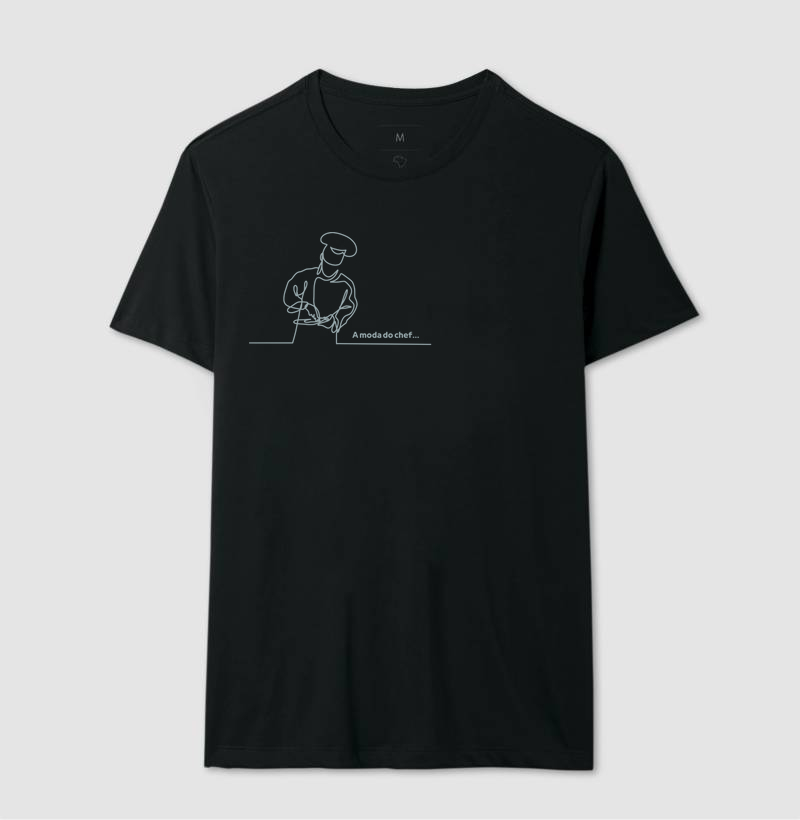 Camiseta Minimalista A Moda do Chef Owl Basic