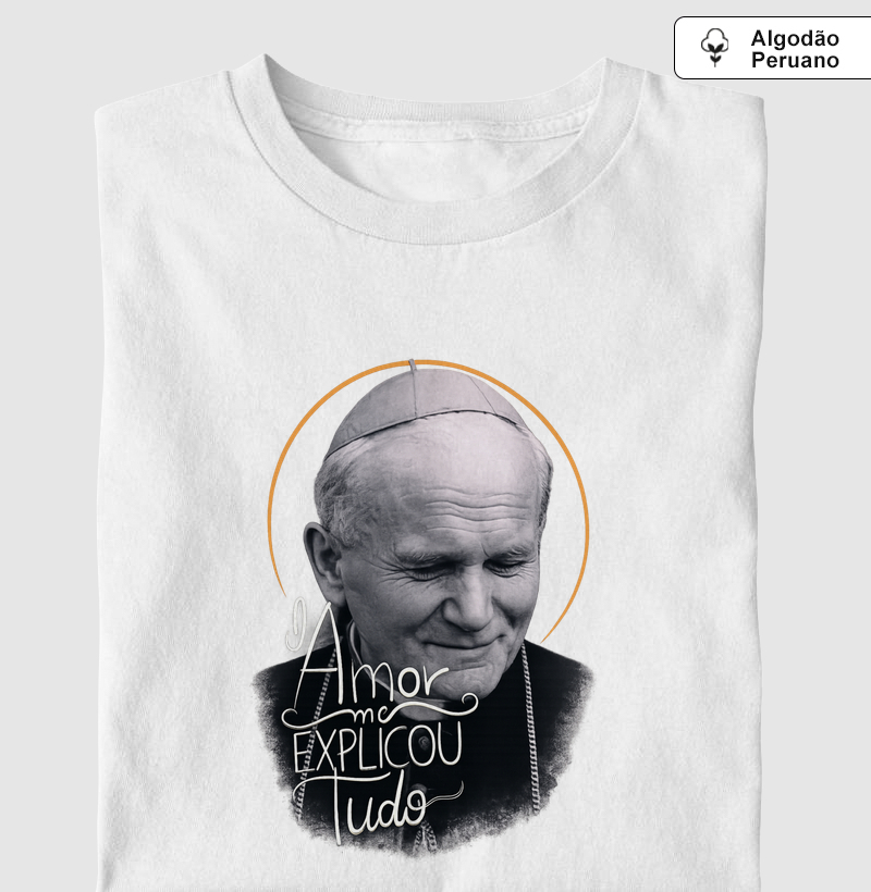 Camiseta Algodão Peruano Papa João Paulo II