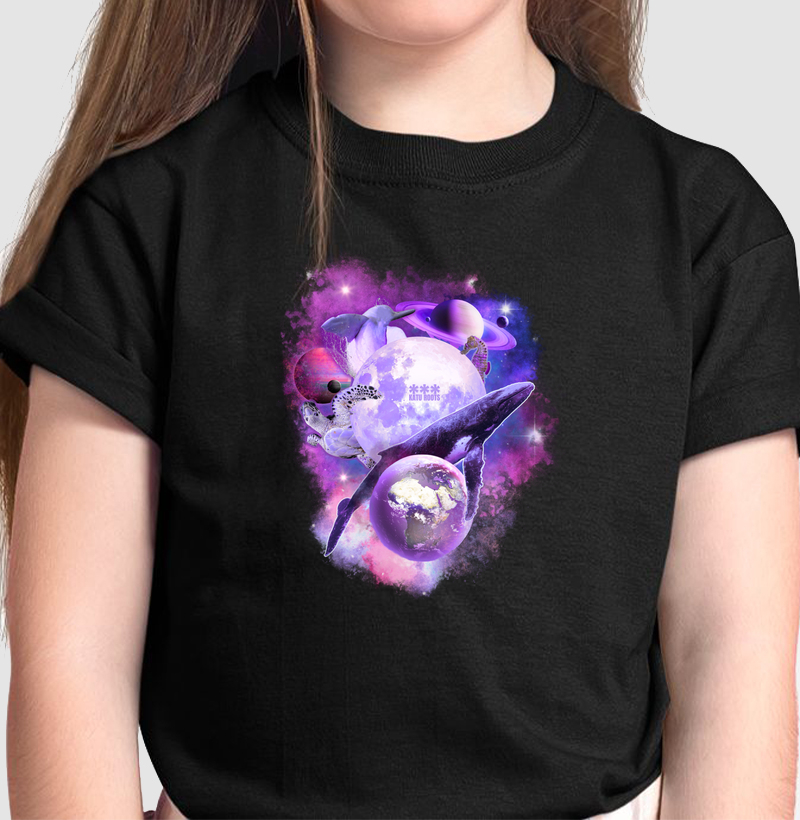 BALEIA, GOLFINHO, TARTARUGA, CAVALO-MARINHO, E PLANETAS