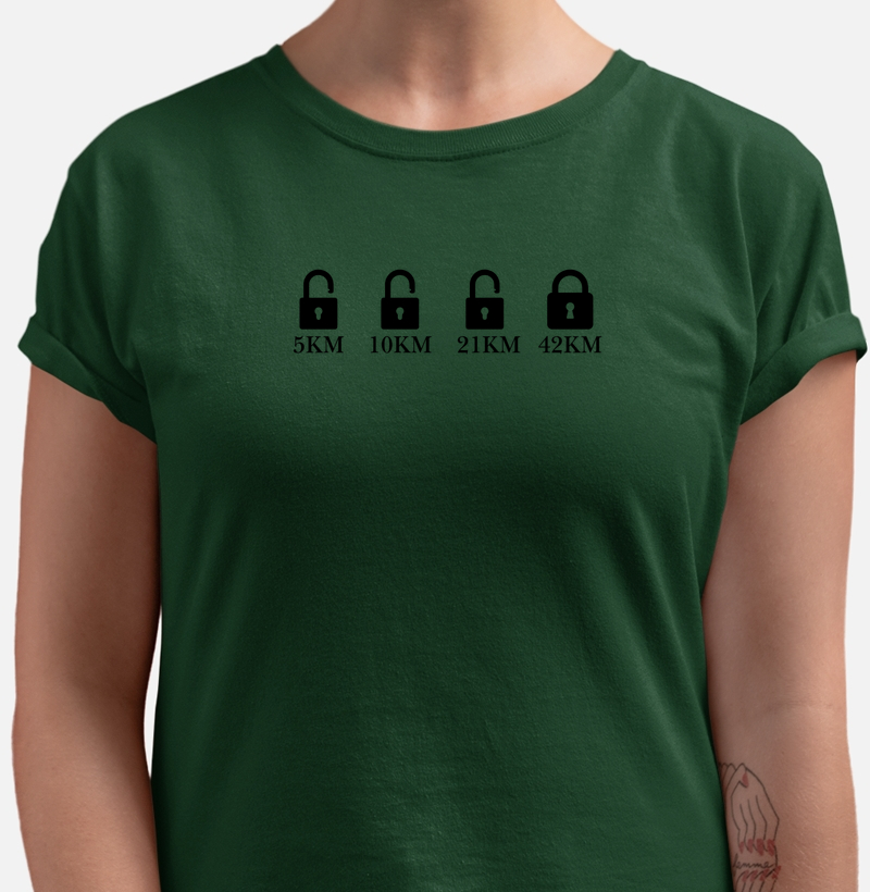 Camiseta "Desbloqueando distâncias 42KM"