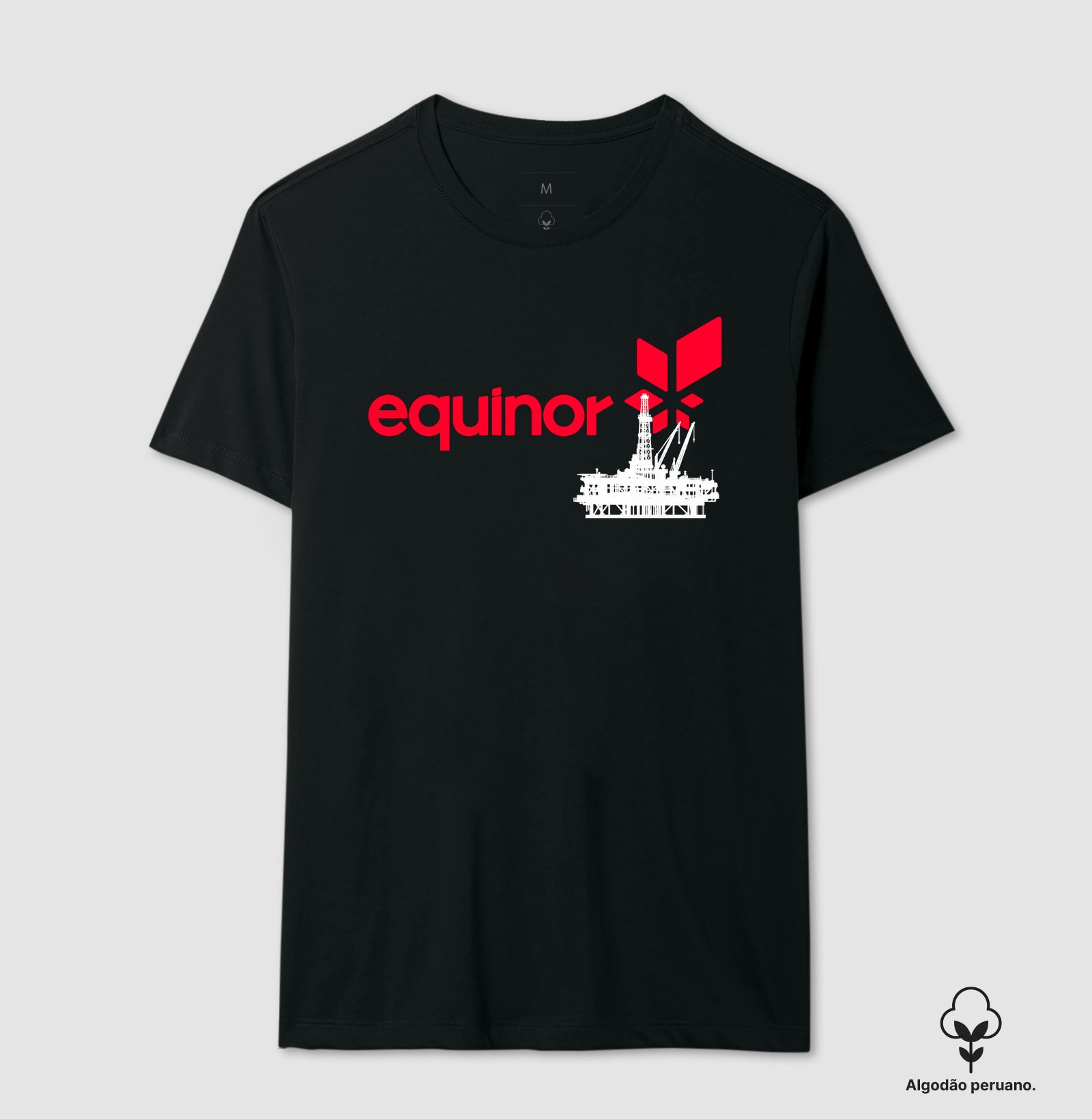 Equinor Plataforma Offshore - Camiseta Algodão Peruano