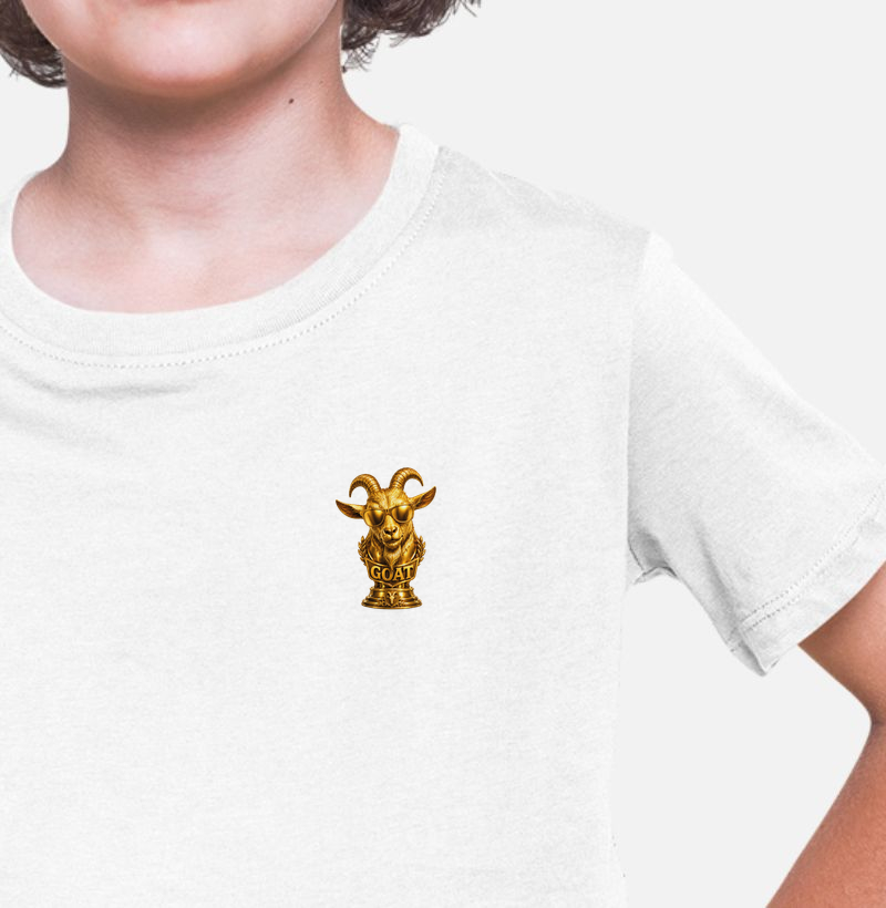 Especial Dia dos Pais - Camiseta Infantil Greatest of All Time (GOAT)