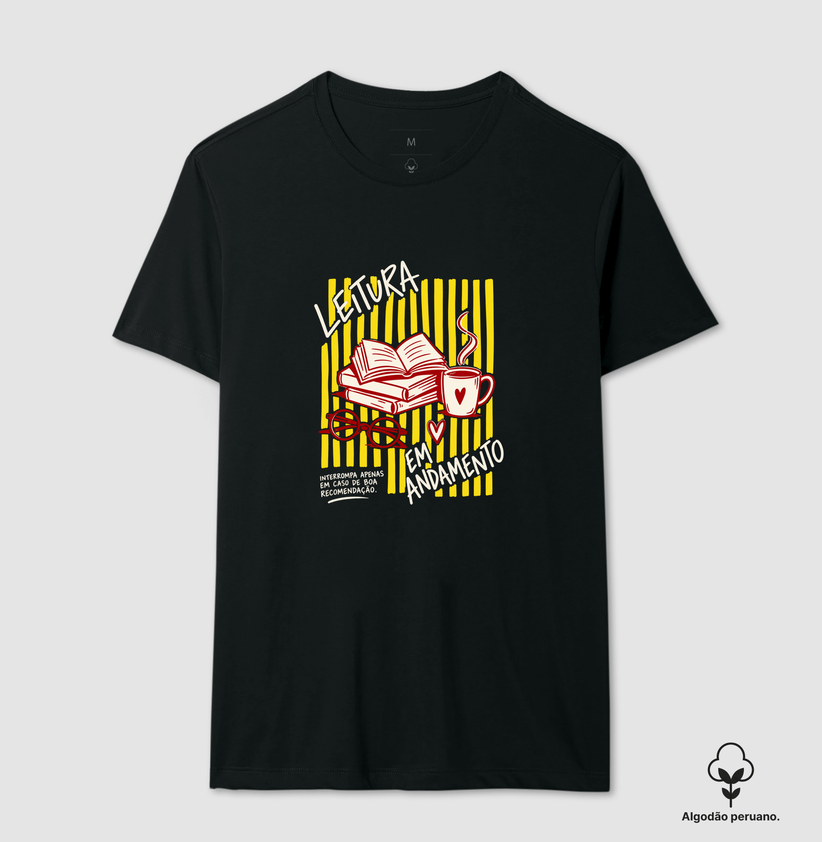 Leitura em Andamento - Camiseta Algodão Peruano
