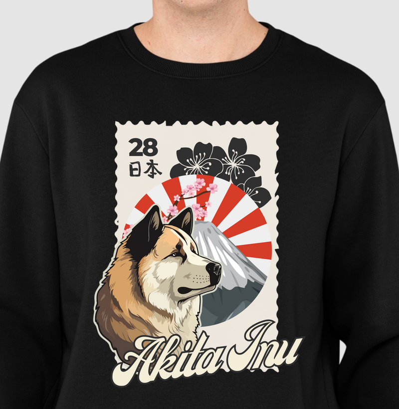 Suéter Moletom Nihon Akita Inu Dog Pulse