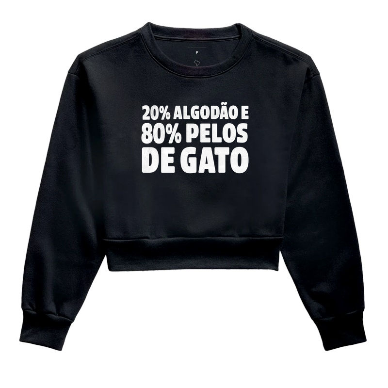 20% Algodão e 80% Pelos de Gato