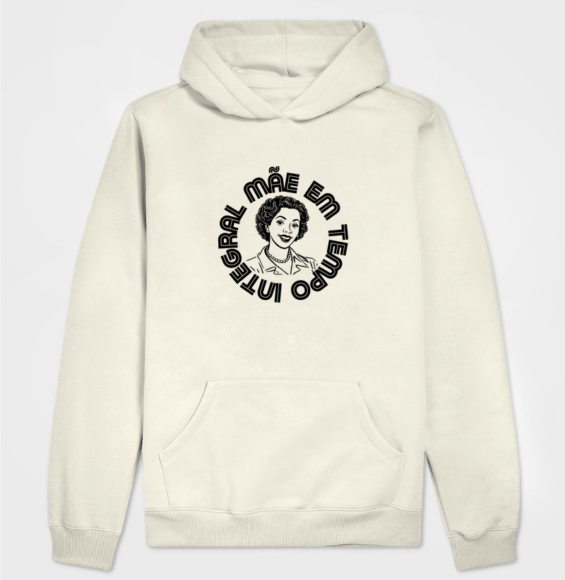 Hoodie moletom Mãe em tempo integral - Algodão Premium - Retro Style - Mãe 2